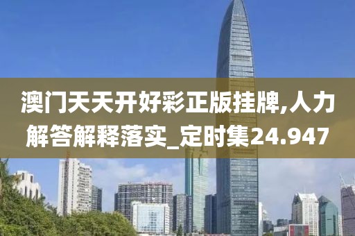 澳門天天開好彩正版掛牌,人力解答解釋落實_定時集24.947