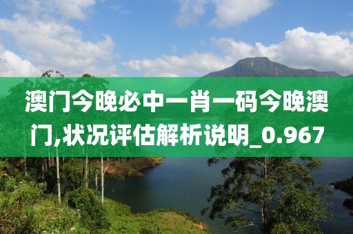 澳門今晚必中一肖一碼今晚澳門,狀況評估解析說明_0.967