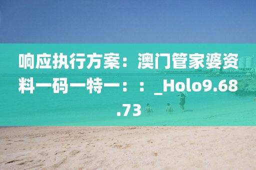 響應執行方案：澳門管家婆資料一碼一特一：：_Holo9.68.73