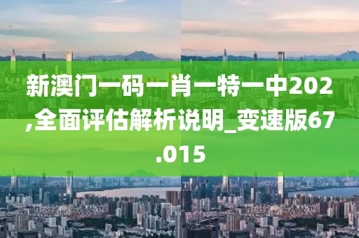 新澳門一碼一肖一特一中202,全面評估解析說明_變速版67.015