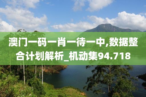 澳門一碼一肖一待一中,數據整合計劃解析_機動集94.718