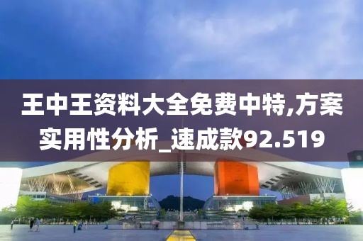 王中王資料大全免費中特,方案實用性分析_速成款92.519
