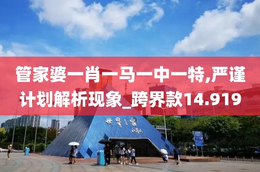 管家婆一肖一馬一中一特,嚴謹計劃解析現象_跨界款14.919