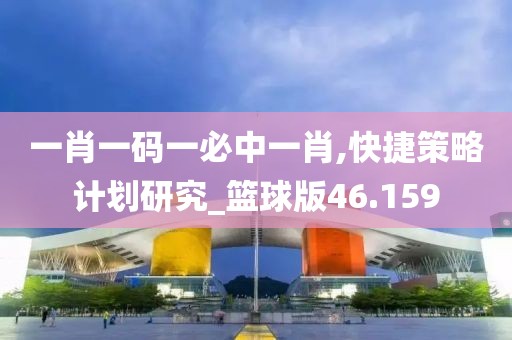 一肖一碼一必中一肖,快捷策略計劃研究_籃球版46.159