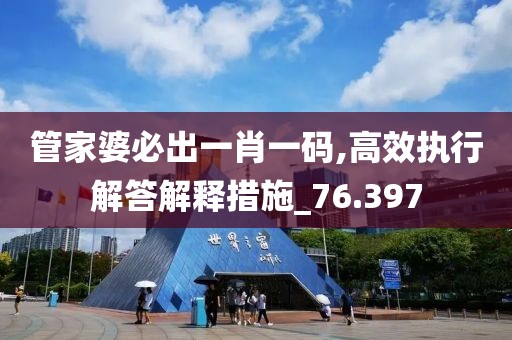 管家婆必出一肖一碼,高效執行解答解釋措施_76.397