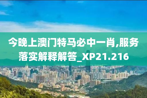 今晚上澳門特馬必中一肖,服務落實解釋解答_XP21.216