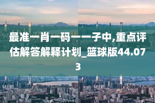 最準一肖一碼一一子中,重點評估解答解釋計劃_籃球版44.073