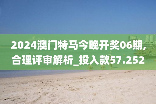 2024澳門特馬今晚開獎06期,合理評審解析_投入款57.252