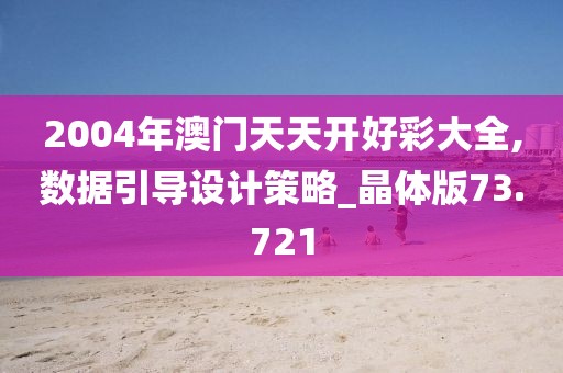 2004年澳門天天開好彩大全,數據引導設計策略_晶體版73.721