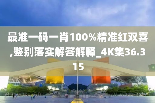 最準一碼一肖100%精準紅雙喜,鑒別落實解答解釋_4K集36.315