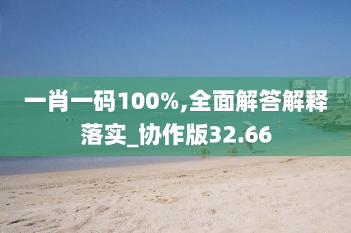 一肖一碼100%,全面解答解釋落實_協作版32.66