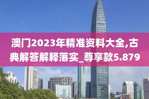 澳門2023年精準資料大全,古典解答解釋落實_尊享款5.879
