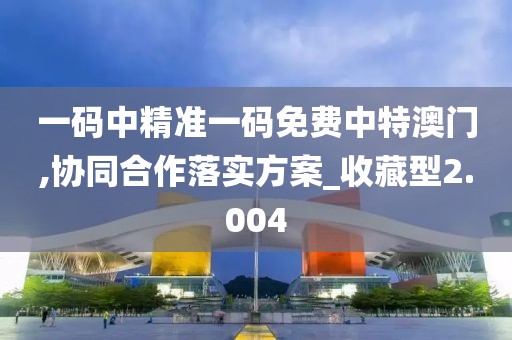 一碼中精準一碼免費中特澳門,協同合作落實方案_收藏型2.004