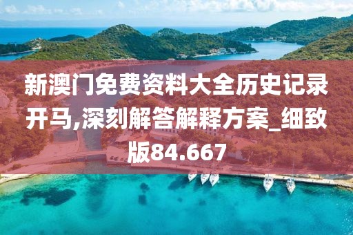 新澳門免費資料大全歷史記錄開馬,深刻解答解釋方案_細致版84.667