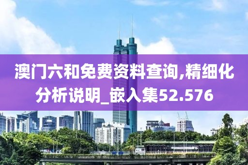 澳門六和免費資料查詢,精細化分析說明_嵌入集52.576