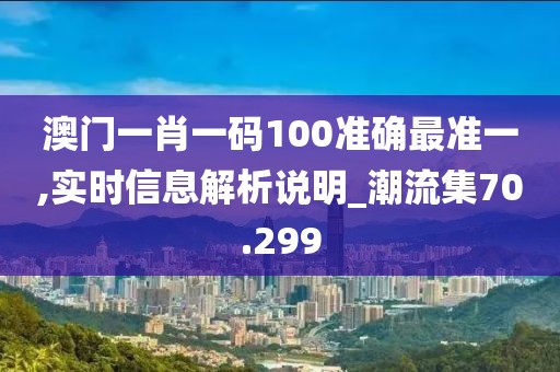 澳門一肖一碼100準確最準一,實時信息解析說明_潮流集70.299