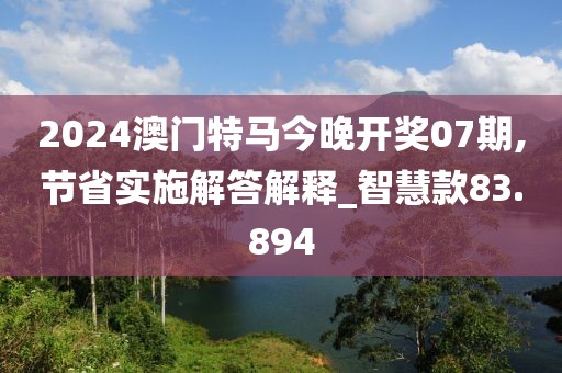 2024澳門特馬今晚開獎07期,節省實施解答解釋_智慧款83.894