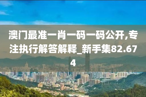 澳門最準一肖一碼一碼公開,專注執行解答解釋_新手集82.674