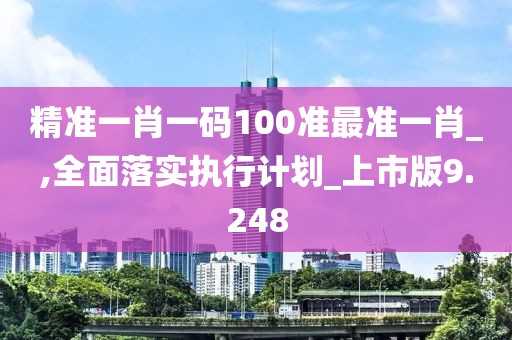精準一肖一碼100準最準一肖_,全面落實執行計劃_上市版9.248