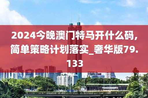 2024今晚澳門特馬開什么碼,簡單策略計劃落實_奢華版79.133