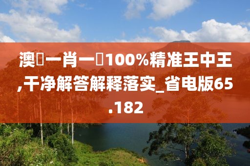 澳門一肖一碼100%精準王中王,干凈解答解釋落實_省電版65.182