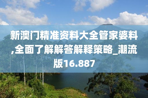 新澳門精準資料大全管家婆料,全面了解解答解釋策略_潮流版16.887