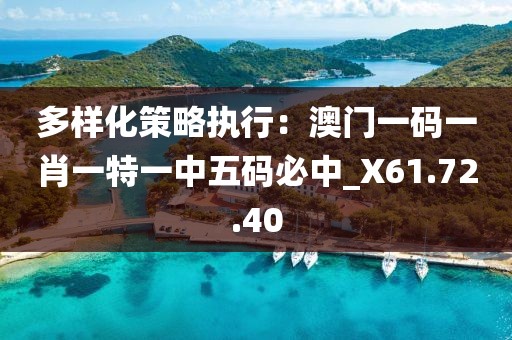 多樣化策略執行：澳門一碼一肖一特一中五碼必中_X61.72.40