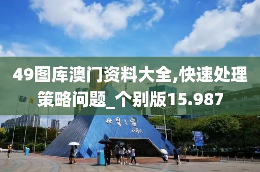49圖庫澳門資料大全,快速處理策略問題_個別版15.987