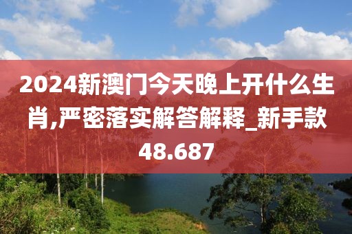 2024新澳門今天晚上開什么生肖,嚴密落實解答解釋_新手款48.687