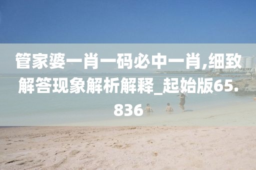管家婆一肖一碼必中一肖,細致解答現象解析解釋_起始版65.836
