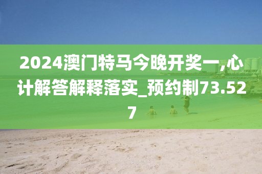 2024澳門特馬今晚開獎一,心計解答解釋落實_預約制73.527