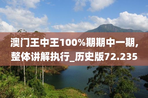 澳門王中王100%期期中一期,整體講解執行_歷史版72.235