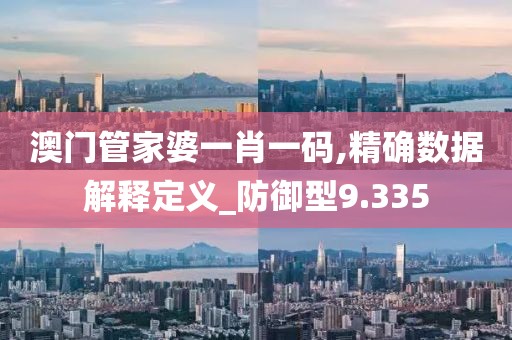 澳門管家婆一肖一碼,精確數據解釋定義_防御型9.335