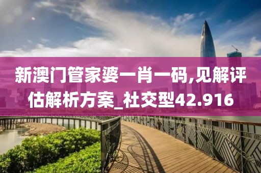 新澳門管家婆一肖一碼,見解評估解析方案_社交型42.916
