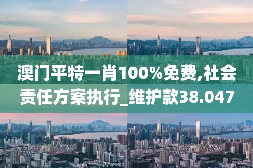澳門平特一肖100%免費,社會責任方案執行_維護款38.047