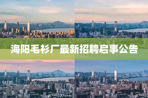海陽毛衫廠最新招聘啟事公告