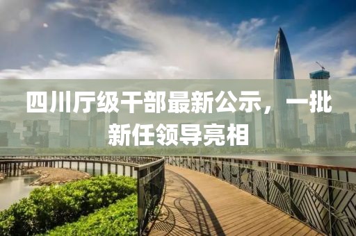 四川廳級干部最新公示，一批新任領導亮相