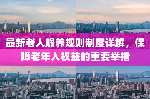 最新老人贍養規則制度詳解，保障老年人權益的重要舉措