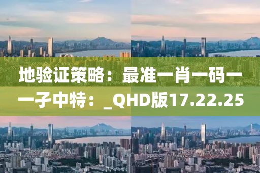 地驗證策略：最準一肖一碼一一孑中特：_QHD版17.22.25