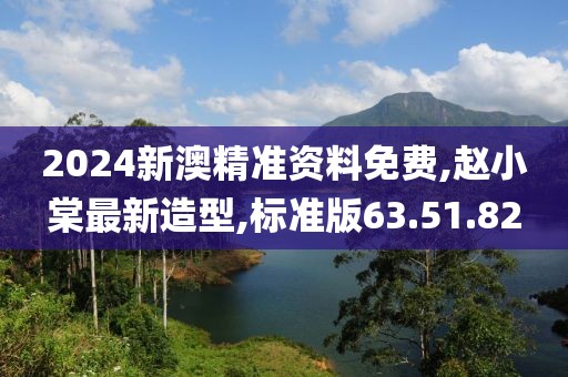 2024新澳精準資料免費,趙小棠最新造型,標準版63.51.82