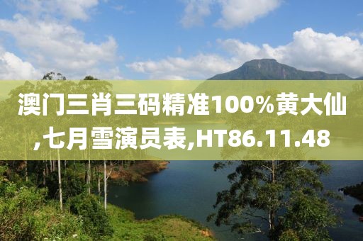 澳門三肖三碼精準100%黃大仙,七月雪演員表,HT86.11.48