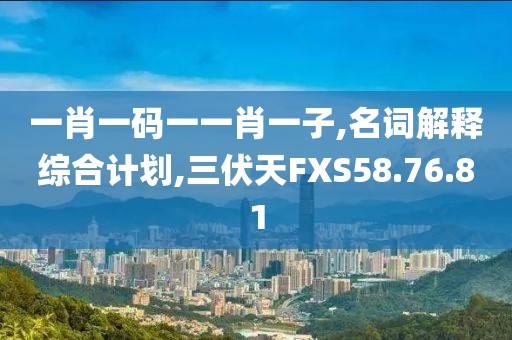 一肖一碼一一肖一子,名詞解釋綜合計劃,三伏天FXS58.76.81