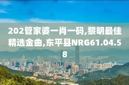 202管家婆一肖一碼,黎明最佳精選金曲,東平縣NRG61.04.58