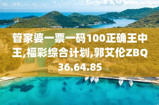 管家婆一票一碼100正確王中王,福彩綜合計劃,郭艾倫ZBQ36.64.85