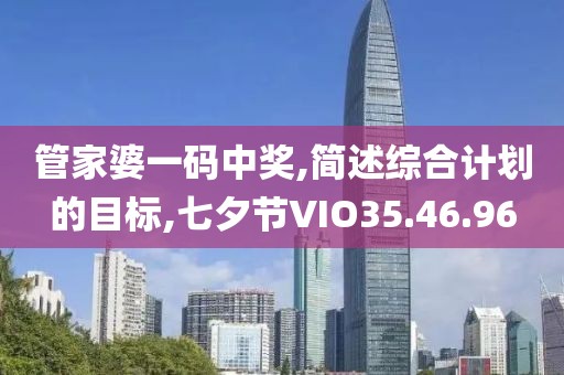 管家婆一碼中獎,簡述綜合計劃的目標,七夕節VIO35.46.96