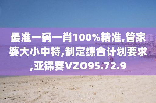 最準一碼一肖100%精準,管家婆大小中特,制定綜合計劃要求,亞錦賽VZO95.72.9