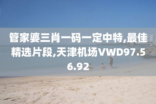 管家婆三肖一碼一定中特,最佳精選片段,天津機場VWD97.56.92