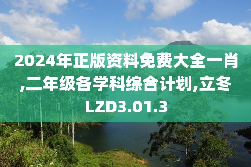 2024年正版資料免費大全一肖,二年級各學科綜合計劃,立冬LZD3.01.3