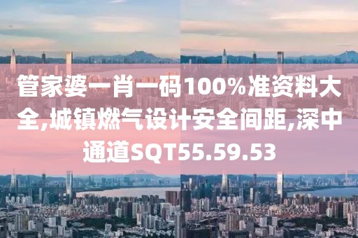管家婆一肖一碼100%準資料大全,城鎮燃氣設計安全間距,深中通道SQT55.59.53