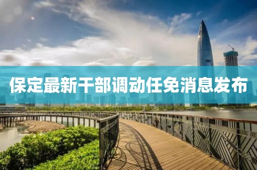 保定最新干部調動任免消息發布